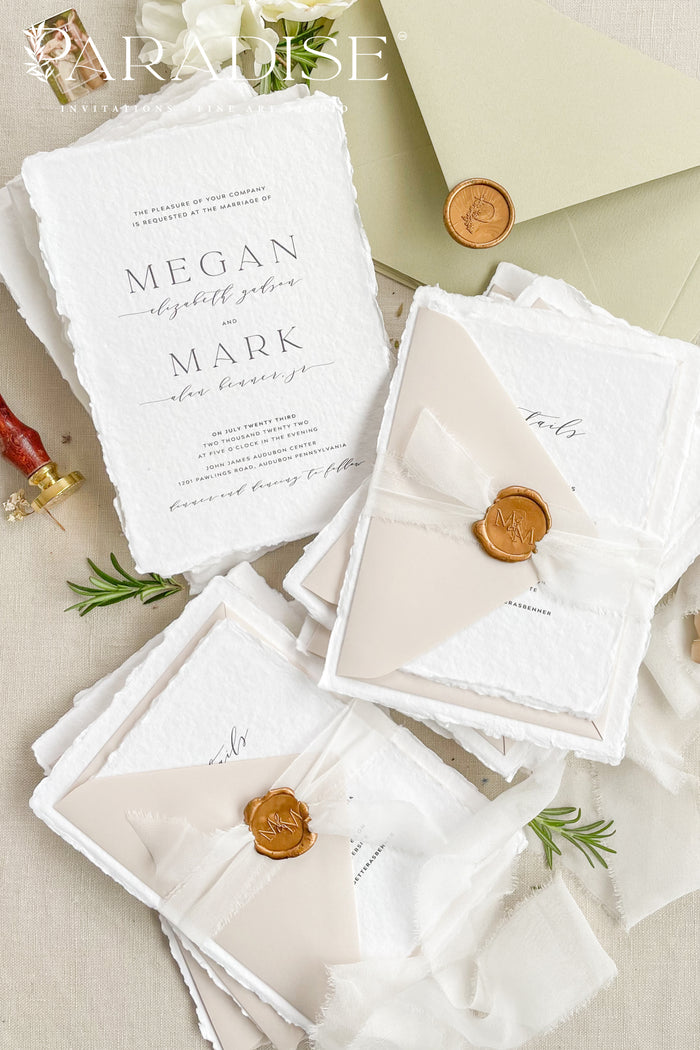 Clarisse Handmade Paper Wedding Invitation Sets