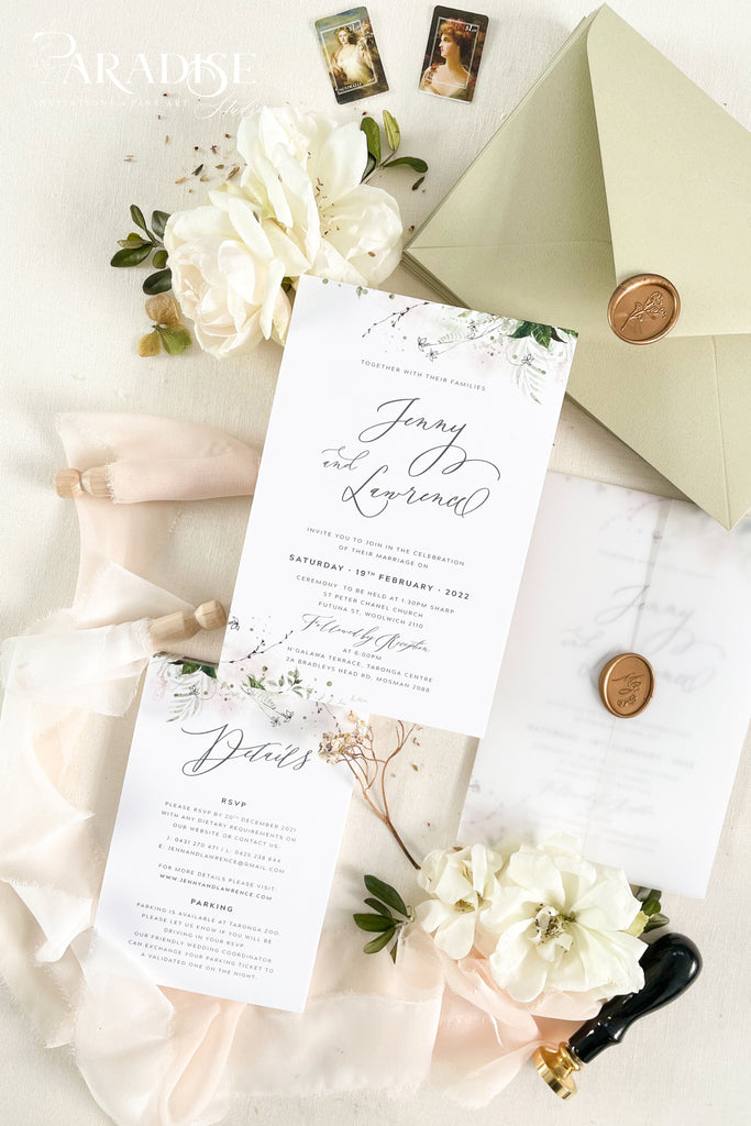 Sierra Greenery Wedding Invitations