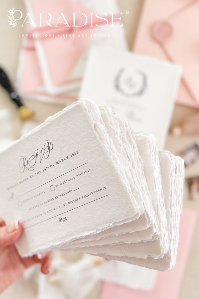 Hilaire Handmade Paper Wedding Invitation Sets