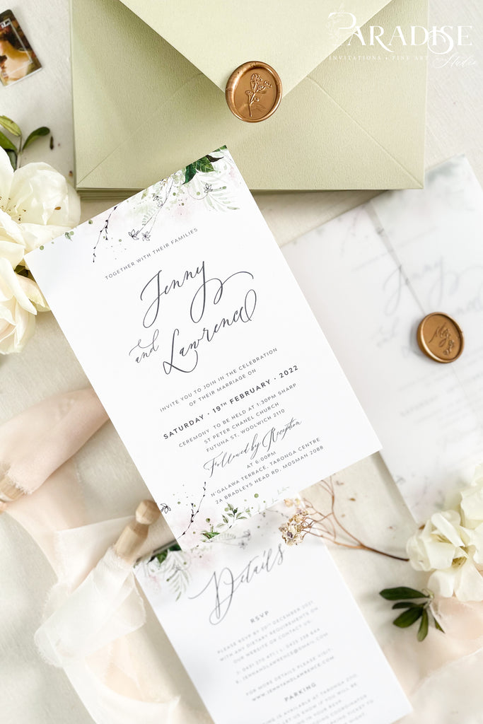 Sierra Greenery Wedding Invitations