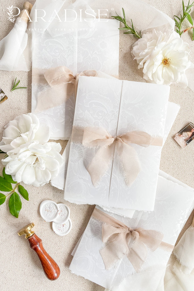 Calanthe Handmade Paper Wedding Invitation Sets