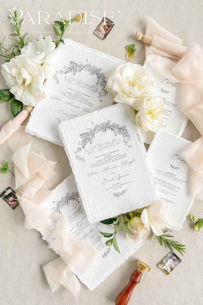 Destine Handmade Paper Wedding Invitation Sets