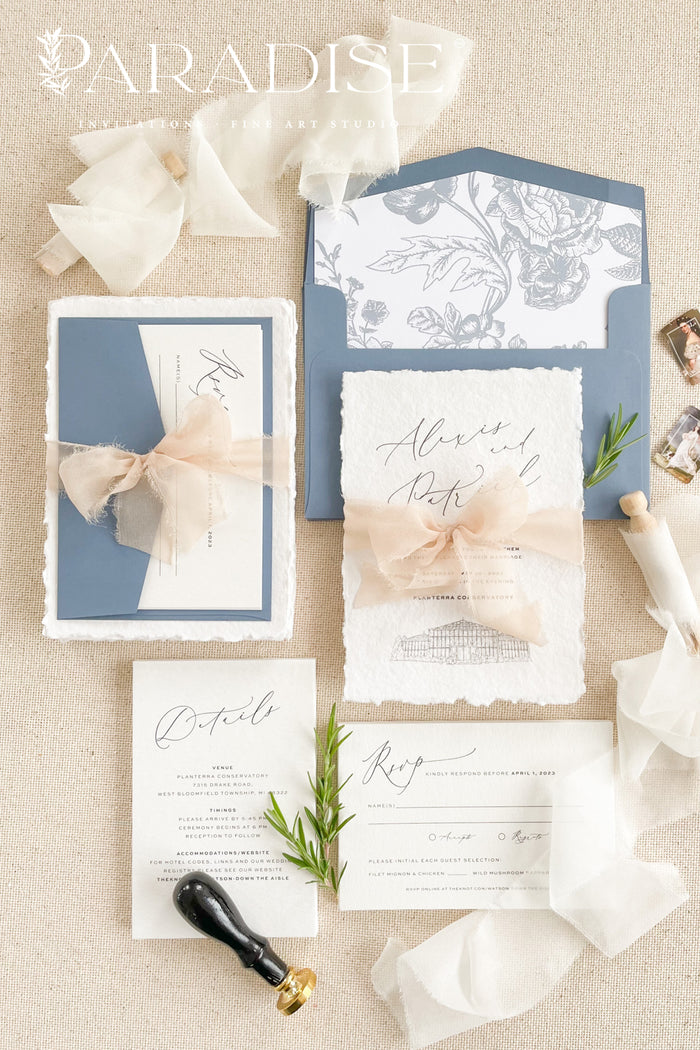 Bonamy Handmade Paper Wedding Invitation Sets