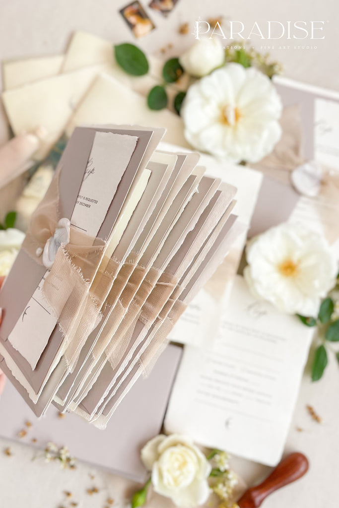 Cecilia Handmade Paper Wedding Invitation Sets