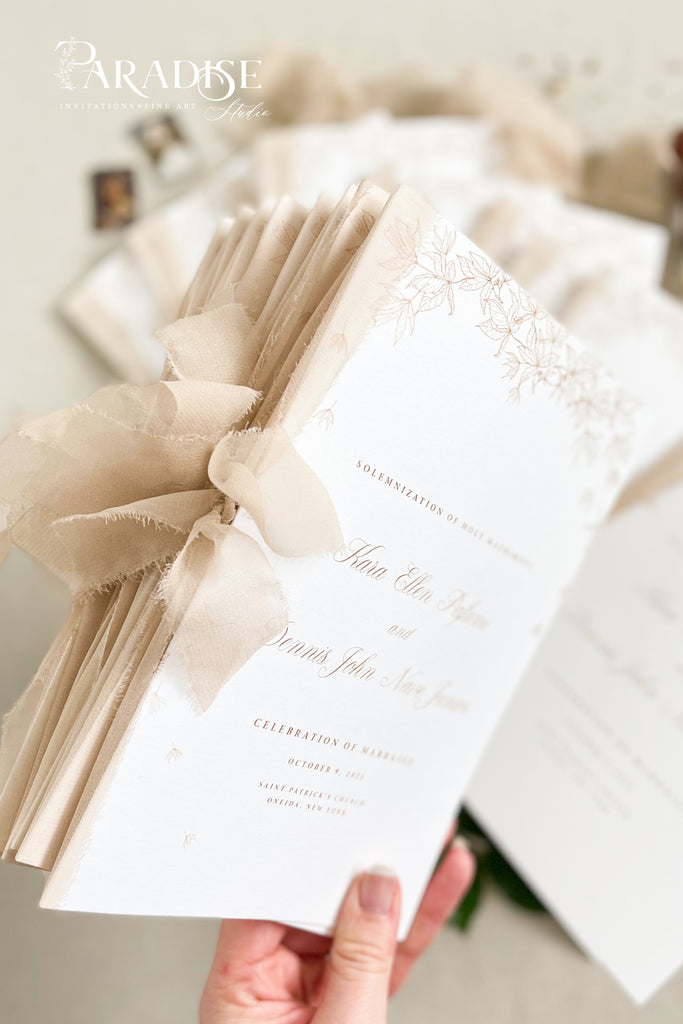 Norianne Floral Wedding Programs