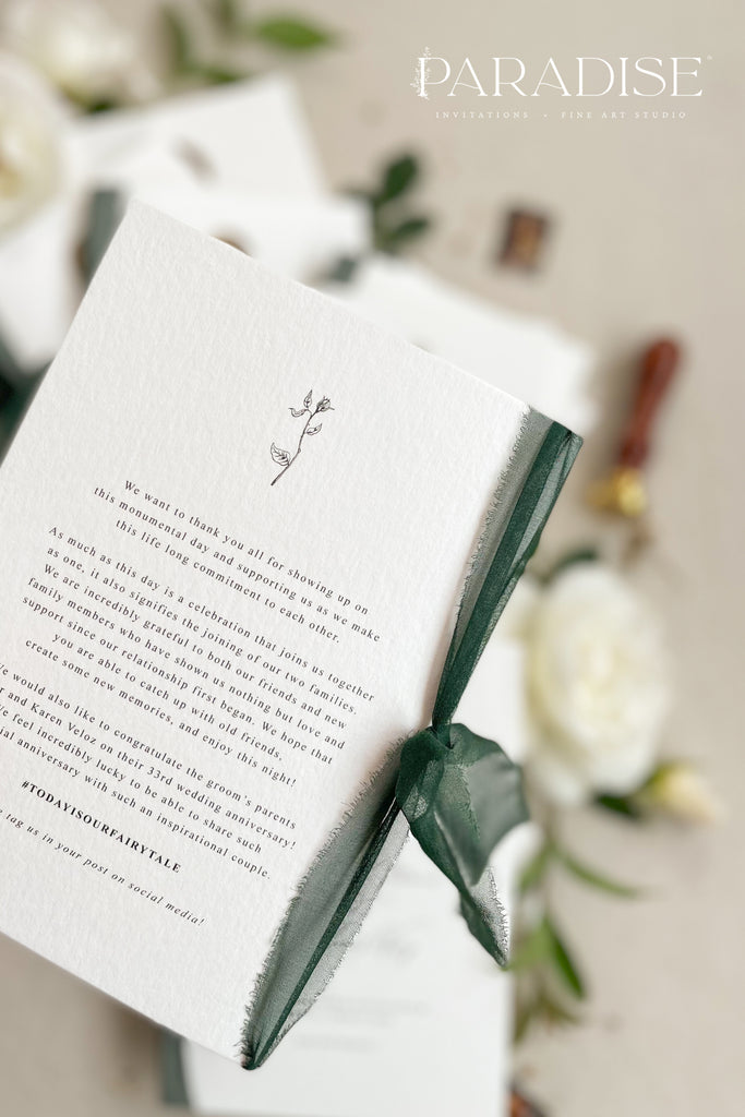 Palmer Silk Ribbon Wedding Programs