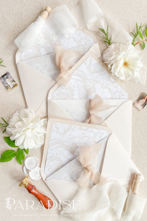 Elegant, timeless, and deeply personal - our handmade wedding invitations with a hand-drawn venue illustration are designed to capture the heart of your love story. Each suite is printed on luxury cotton deckled-edge paper, wrapped in translucent vellum, and tied with a blush silk ribbon for a soft, romantic finish. The custom venue sketch transforms your stationery into a keepsake