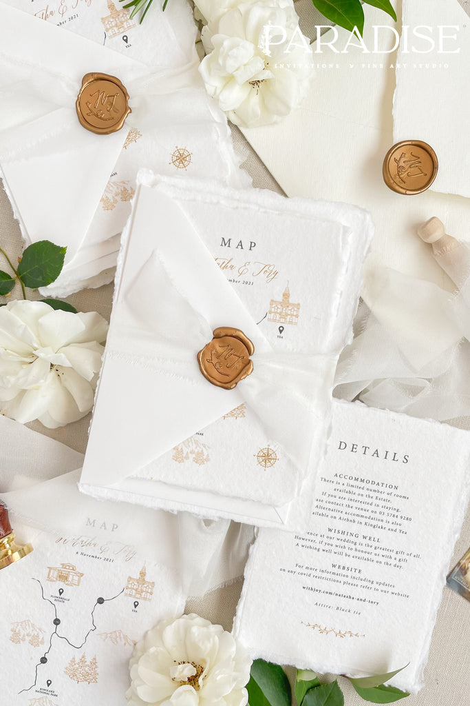 Allison Handmade Paper Wedding Invitation Sets