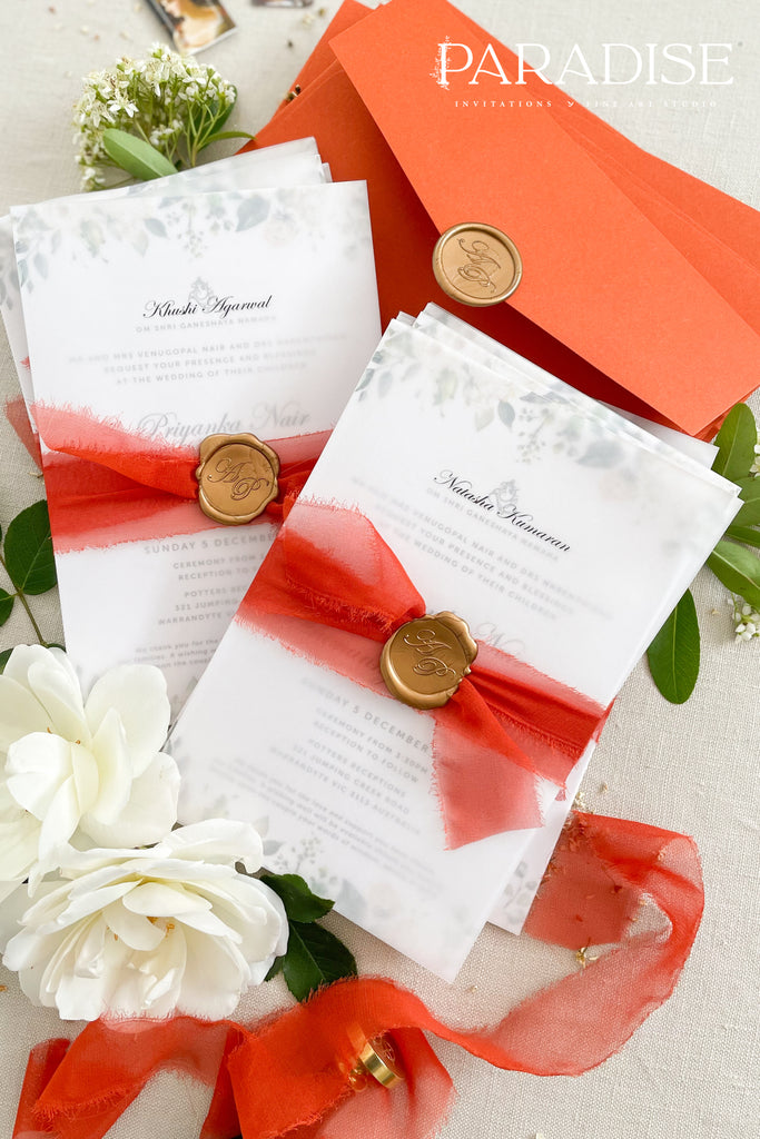 Khloe Greenery Wedding Invitation Sets