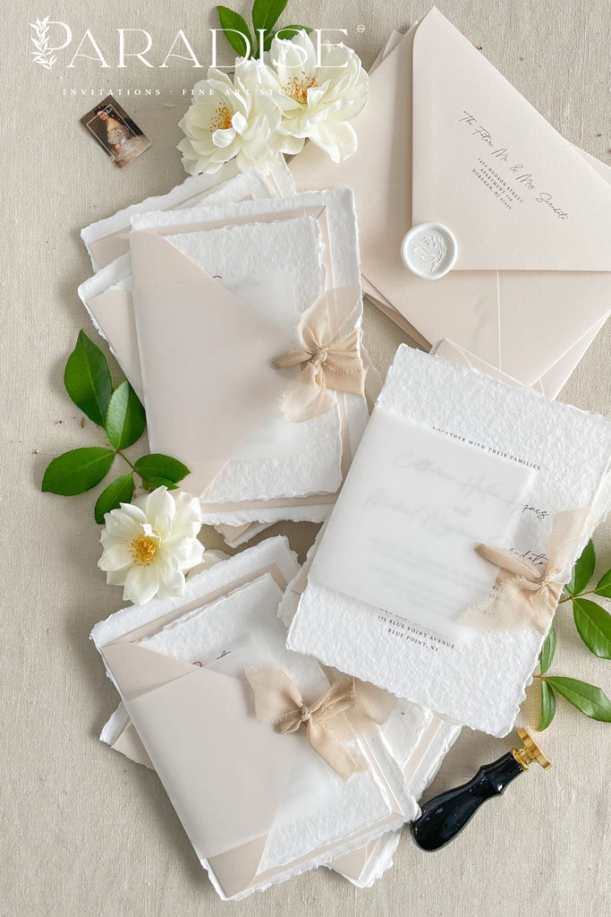 Rowan Handmade Paper Wedding Invitation Sets