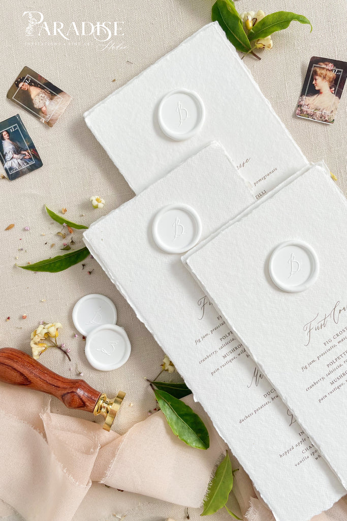 Jemma Handmade Paper Wedding Menus