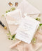 This exquisite wedding invites suite offers a blend of timeless sophistication and modern elegance. Designed with an eco-conscious approach, these luxury and timeless handmade invitations feature a beautiful modern calligraphy design and are printed on sustainable paper. The result is a truly unique and thoughtful suite that will leave a lasting impression on your guests.