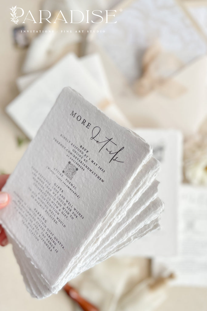 Calanthe Handmade Paper Wedding Invitation Sets