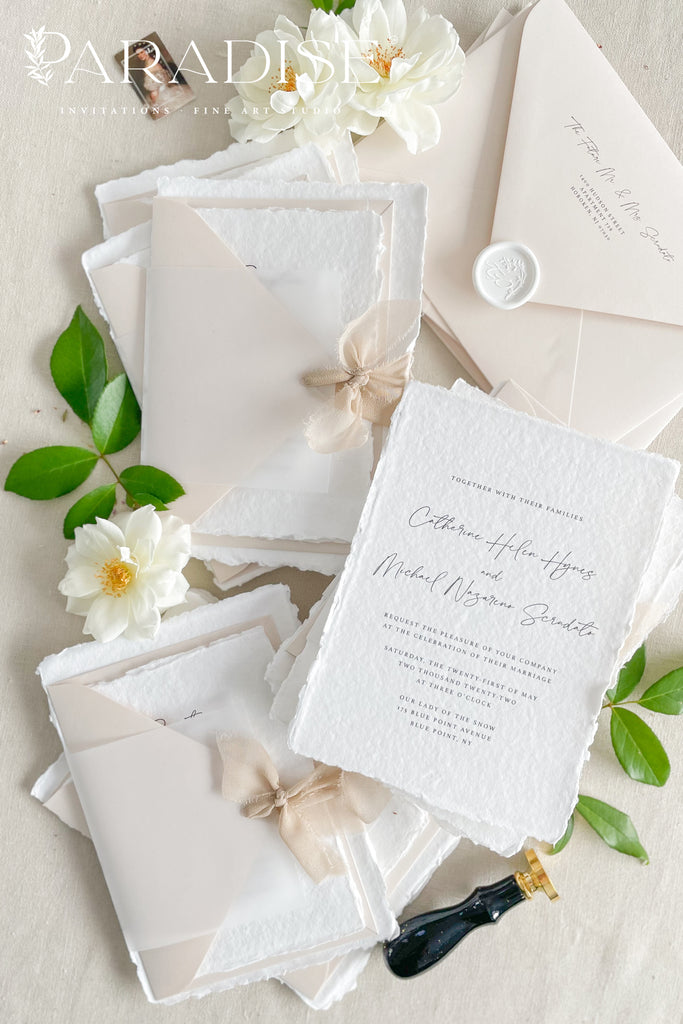 Rowan Handmade Paper Wedding Invitation Sets