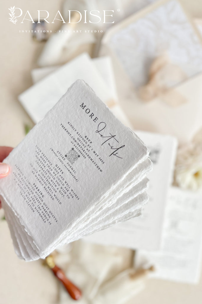 Calanthe Handmade Paper Wedding Invitation Sets