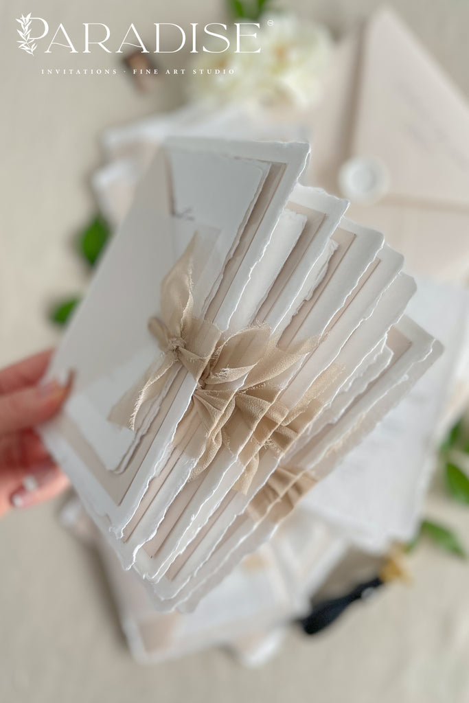 Rowan Handmade Paper Wedding Invitation Sets