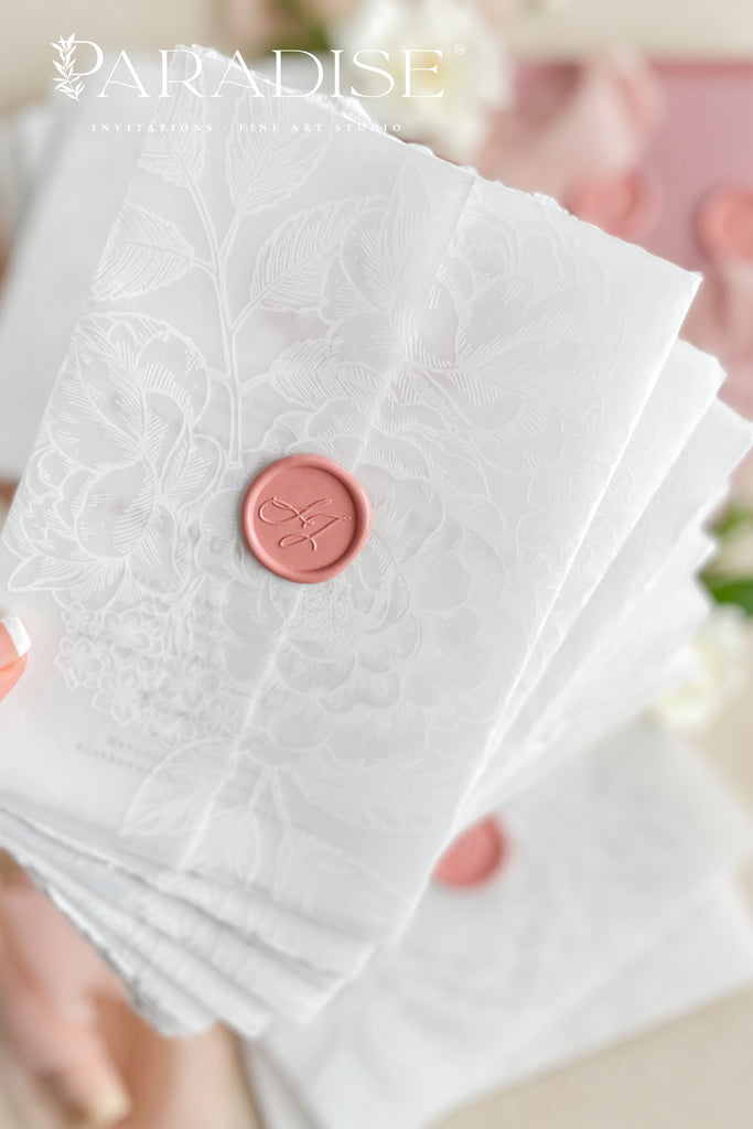 Eugenie Handmade Paper Wedding Invitation Sets