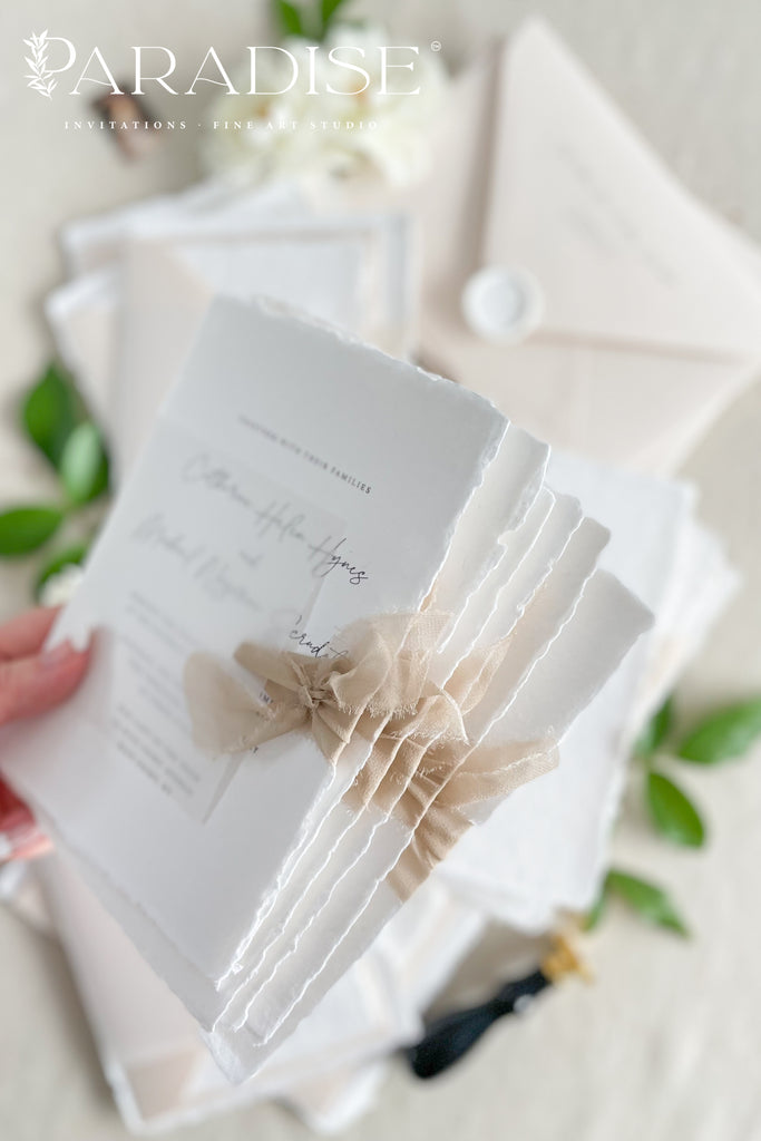 Rowan Handmade Paper Wedding Invitation Sets