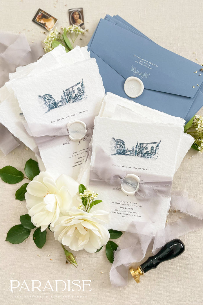 Georgia Handmade Paper Wedding Invitation Sets