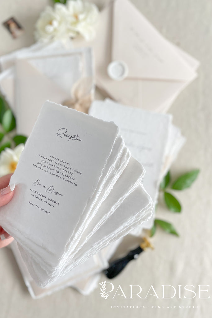 Rowan Handmade Paper Wedding Invitation Sets