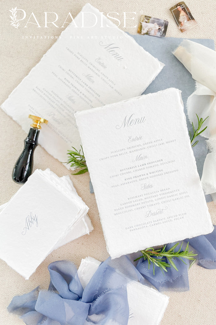 Jolee Handmade Paper Wedding Menus