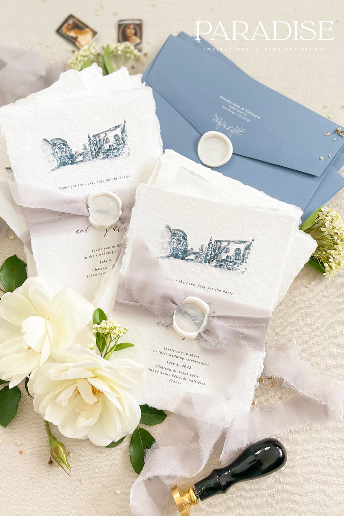 Georgia Handmade Paper Wedding Invitation Sets