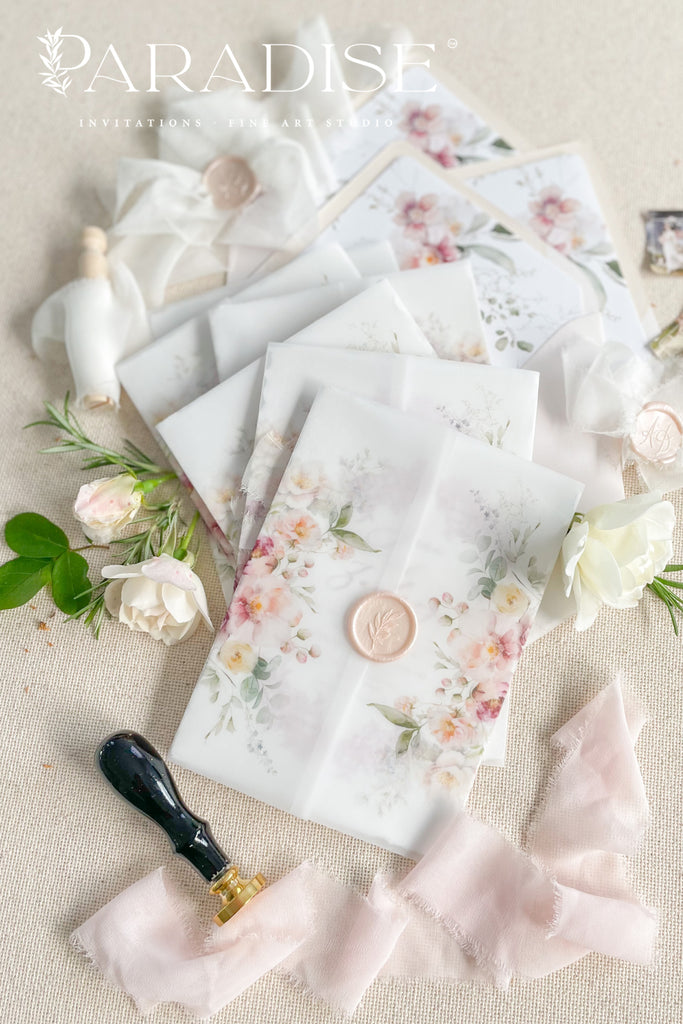 Clairese Handmade Paper Wedding Invitation Sets