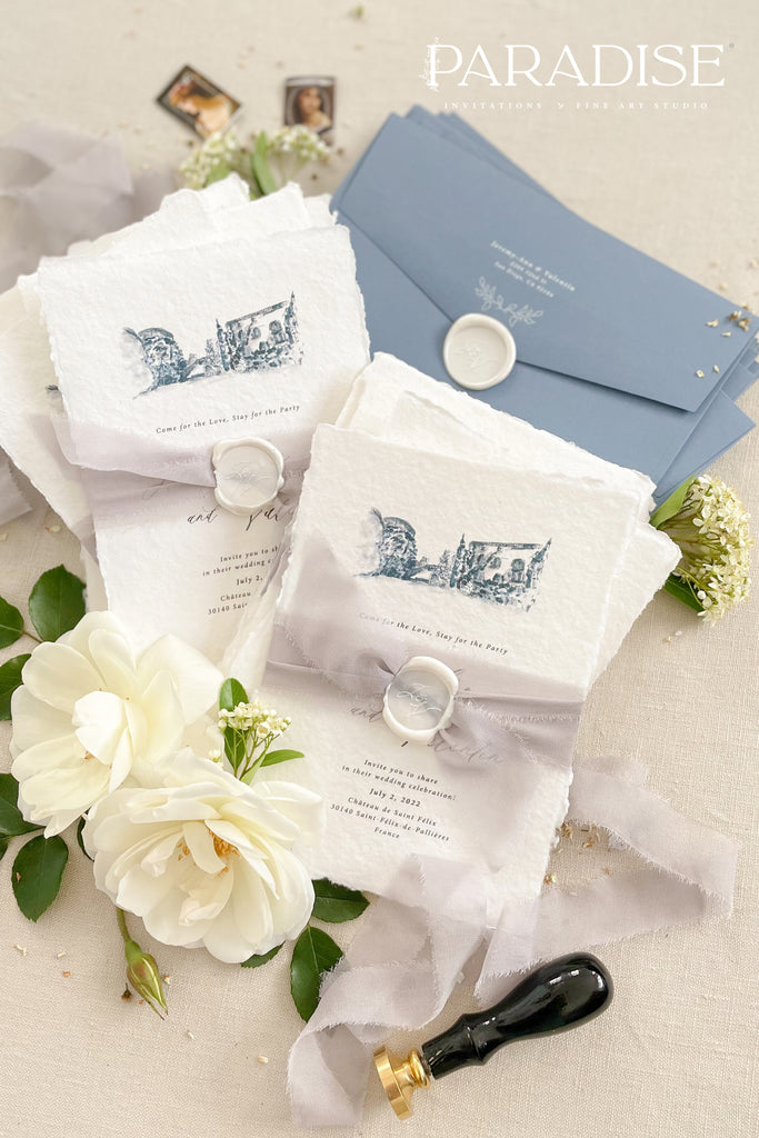 Georgia Handmade Paper Wedding Invitation Sets