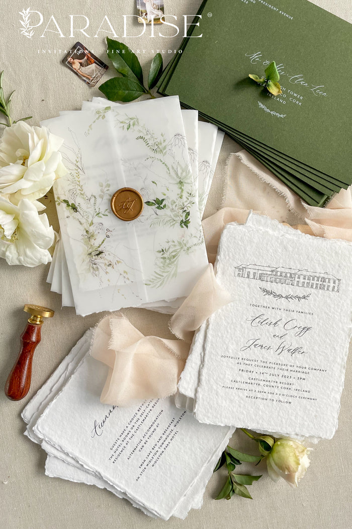 Destinie Handmade Paper Wedding Invitation Sets