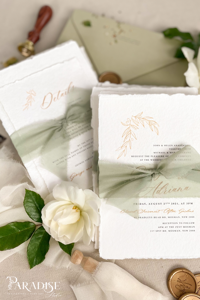 Diara Handmade Paper Wedding Invitation Sets