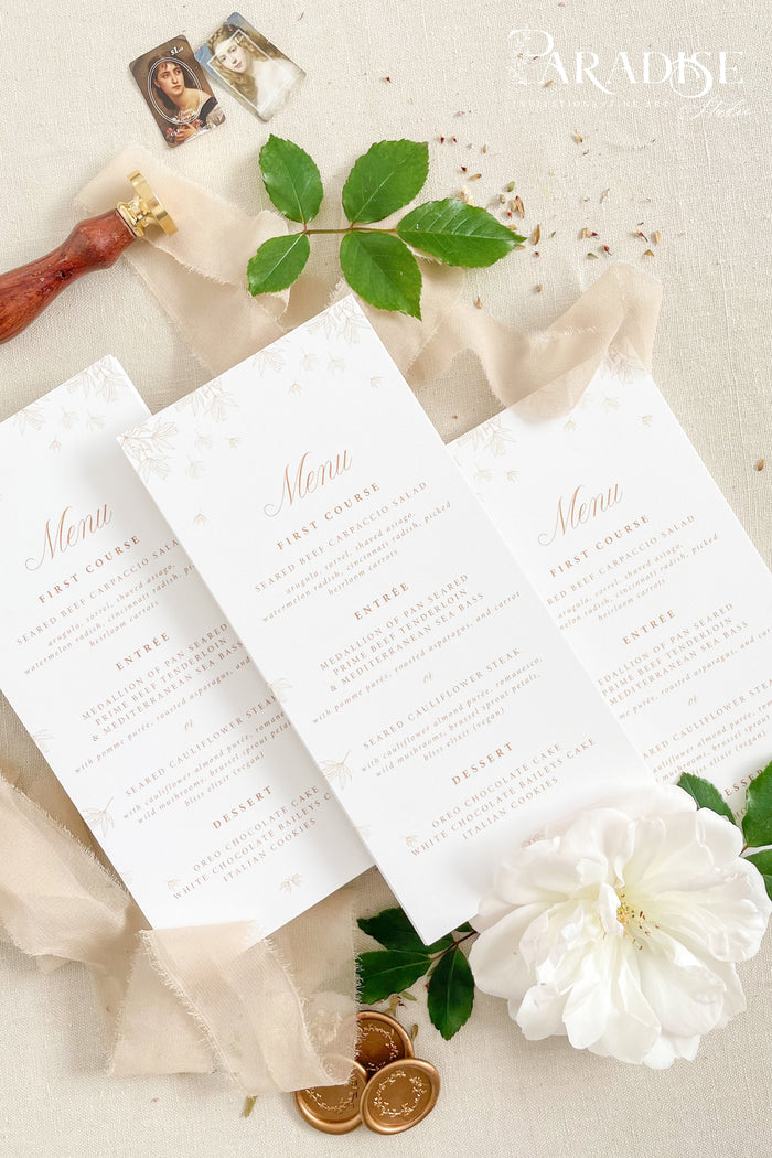 Saoirse Modern Wedding Menus