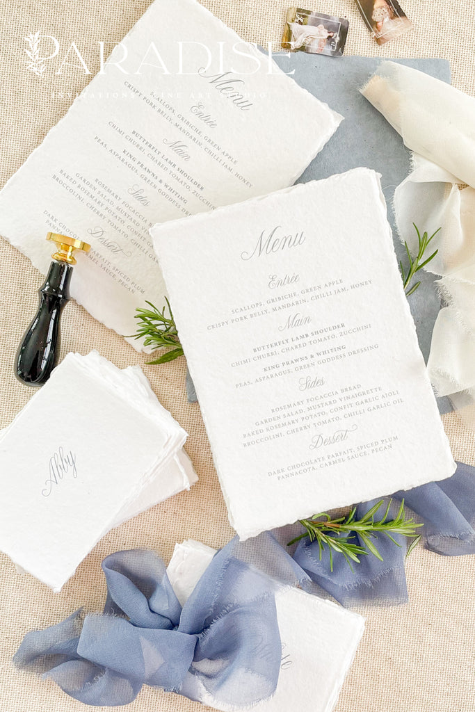 Jolee Handmade Paper Wedding Menus