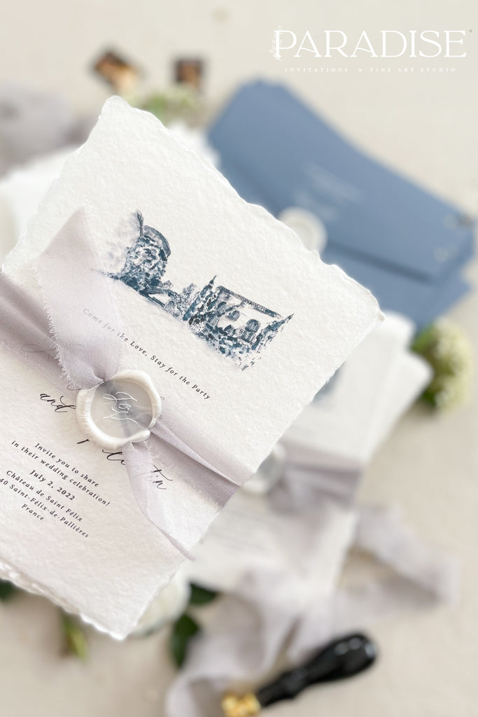 Georgia Handmade Paper Wedding Invitation Sets