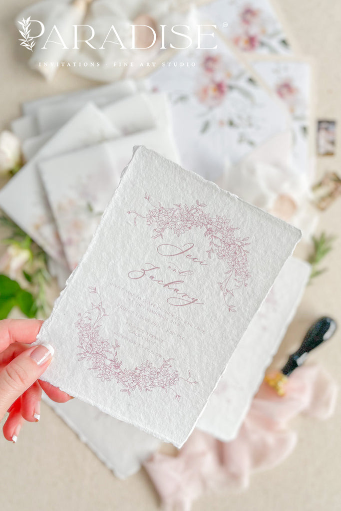 Clairese Handmade Paper Wedding Invitation Sets