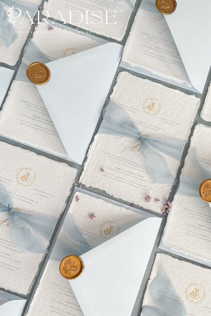 Delanie Handmade Paper Wedding Invitation Sets