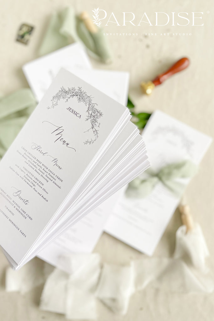 Lisette Modern Wedding Menus