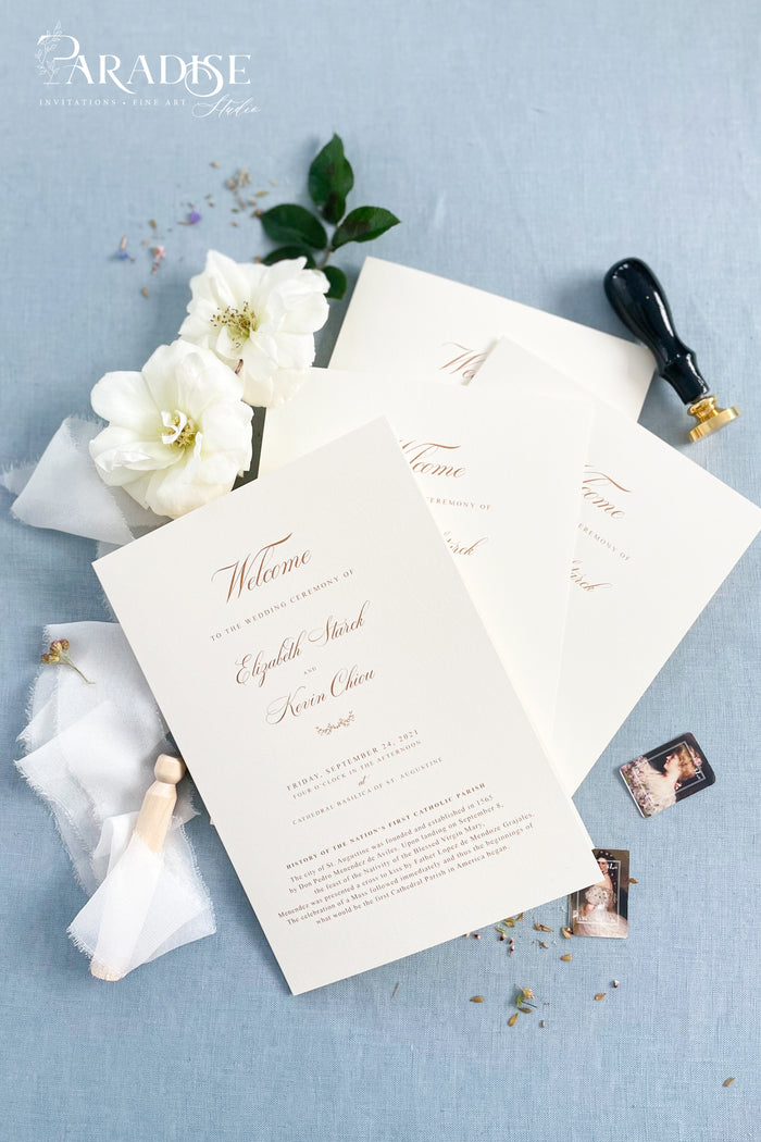 Julia Calligraphy Wedding Programs