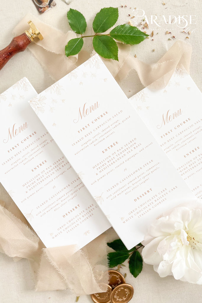 Saoirse Modern Wedding Menus