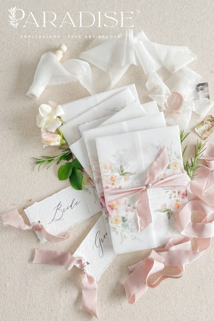 Clairese Handmade Paper Wedding Invitation Sets