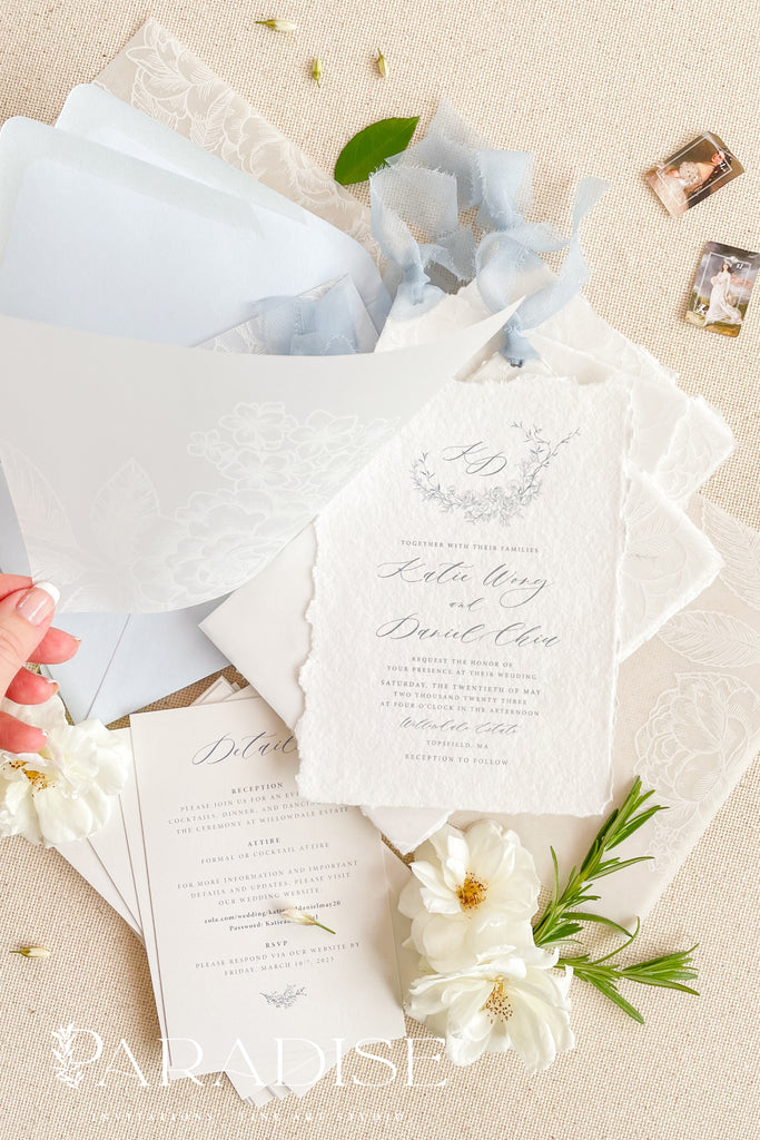 Floriane Handmade Paper Wedding Invitation Sets