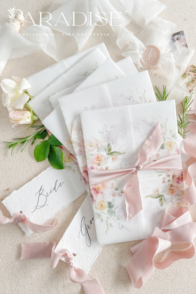 Clairese Handmade Paper Wedding Invitation Sets