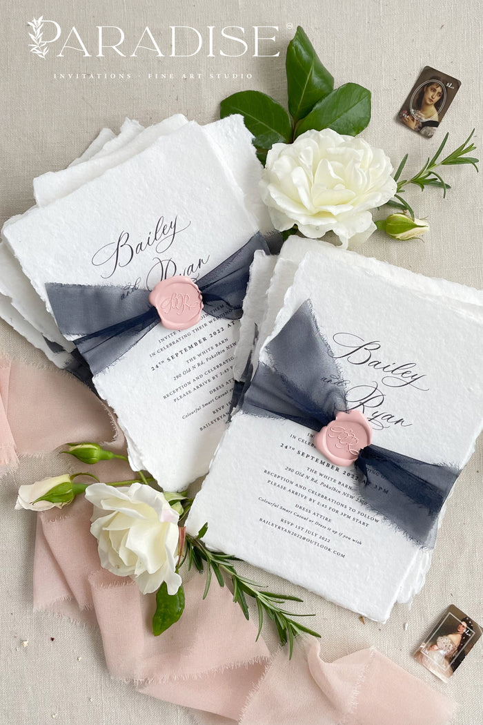 Clothilde Handmade Paper Wedding Invitation Sets