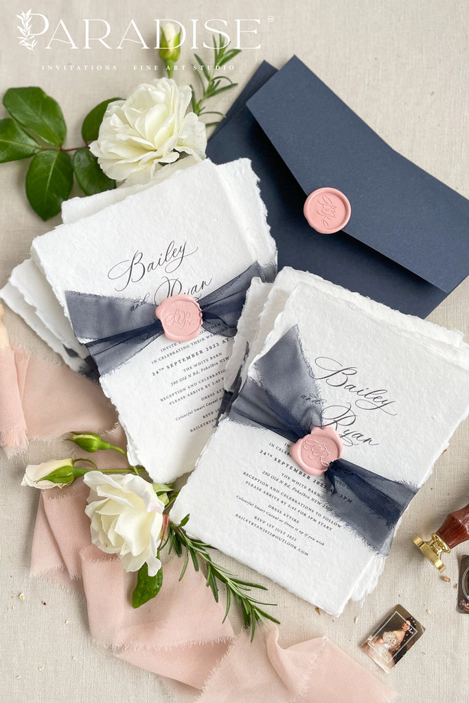 Clothilde Handmade Paper Wedding Invitation Sets