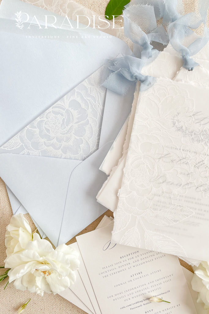 Floriane Handmade Paper Wedding Invitation Sets