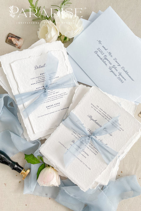 Suzette Handmade Paper Wedding Invitation Sets