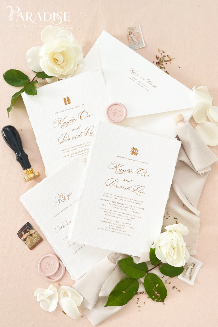 Preciosa Handmade Paper Wedding Invitation Sets