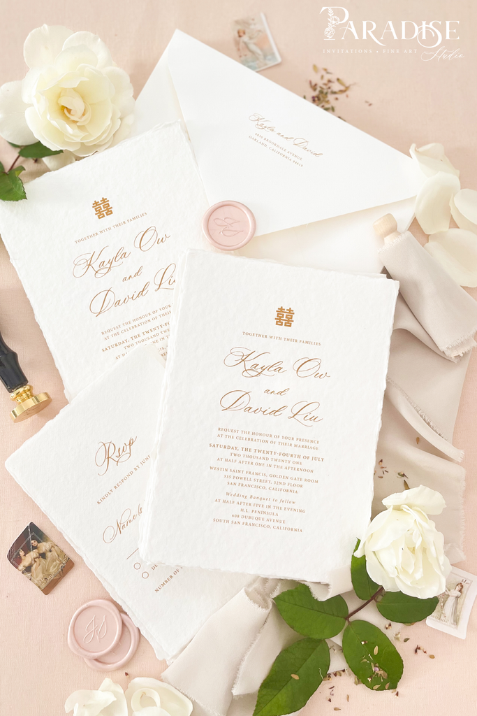 Preciosa Handmade Paper Wedding Invitation Sets