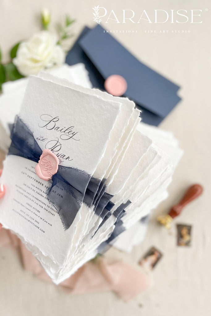 Clothilde Handmade Paper Wedding Invitation Sets