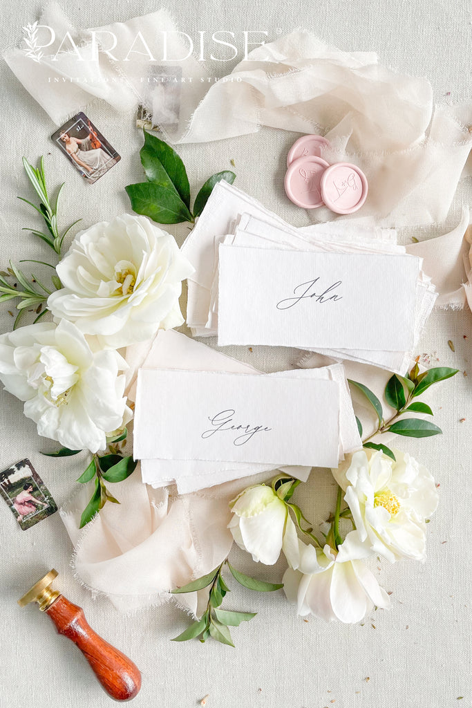 Evelyn Handmade Paper Place Cards