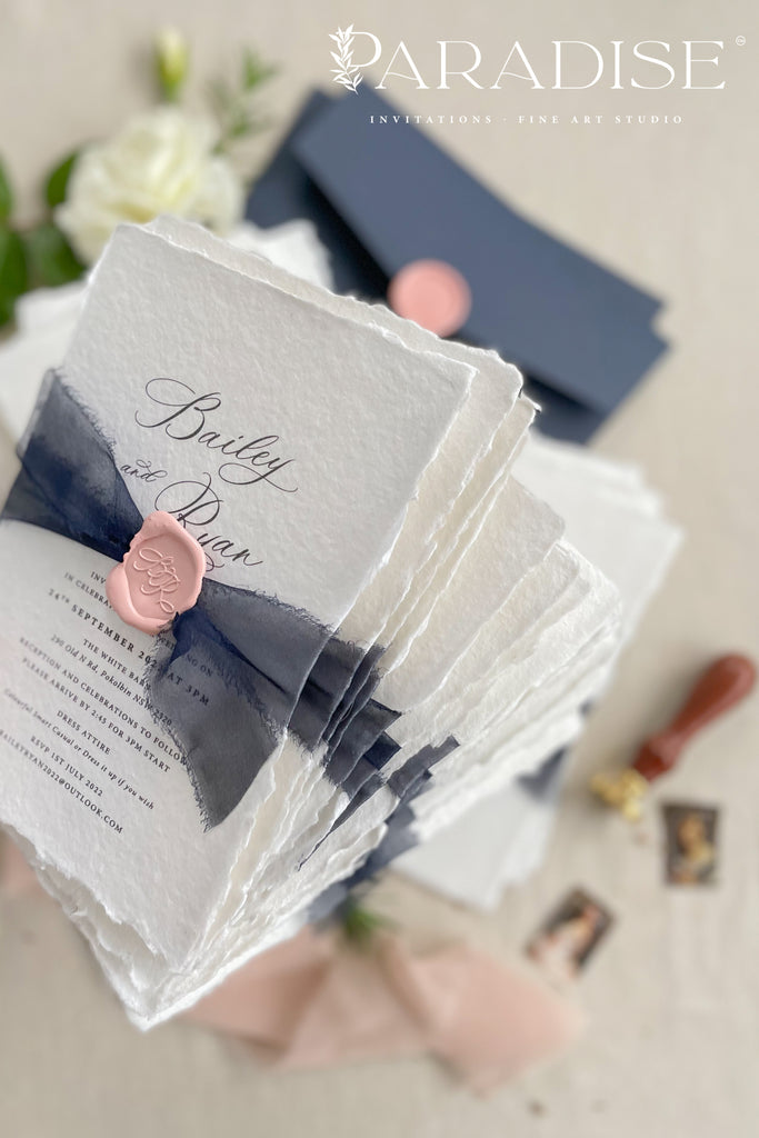 Clothilde Handmade Paper Wedding Invitation Sets